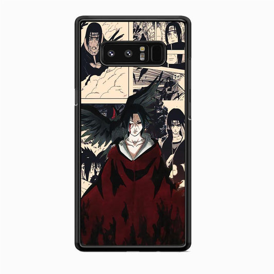 Itachi The Edo Tensei Breaker Samsung Galaxy Note 8 Case-Rubber White (2D Case)-Oxvistore