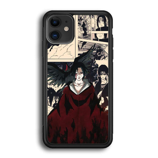 Itachi The Edo Tensei Breaker iPhone 12 Case-Rubber Black (2D Case)-Oxvistore
