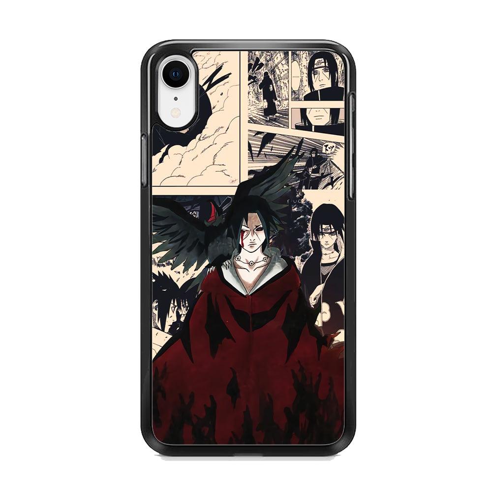 Itachi The Edo Tensei Breaker iPhone XR Case-Rubber Black (2D Case)-Oxvistore