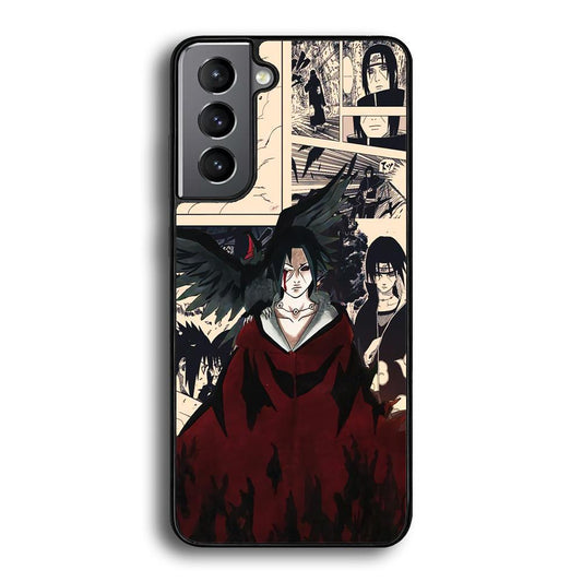 Itachi The Edo Tensei Breaker Samsung Galaxy S24 Plus Case-Rubber Black (2D Case)-Oxvistore