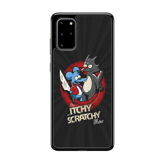 Itchy and Scratchy The Killer Samsung Galaxy S20 Plus Case-Rubber Black (2D Case)-Oxvistore