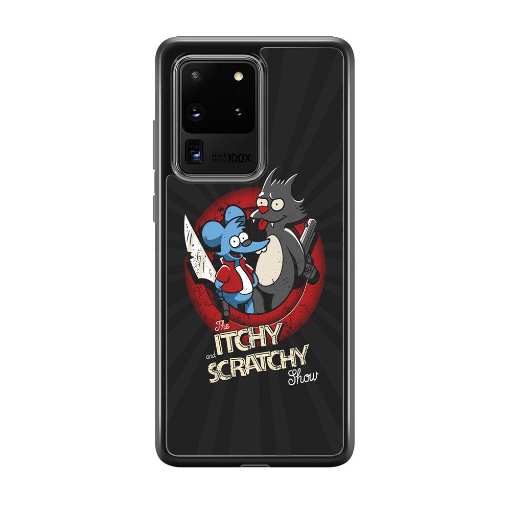 Itchy and Scratchy The Killer Samsung Galaxy S20 Ultra Case-Rubber Black (2D Case)-Oxvistore