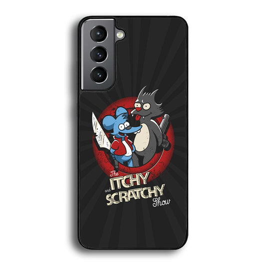 Itchy and Scratchy The Killer Samsung Galaxy S24 Case-Rubber Black (2D Case)-Oxvistore