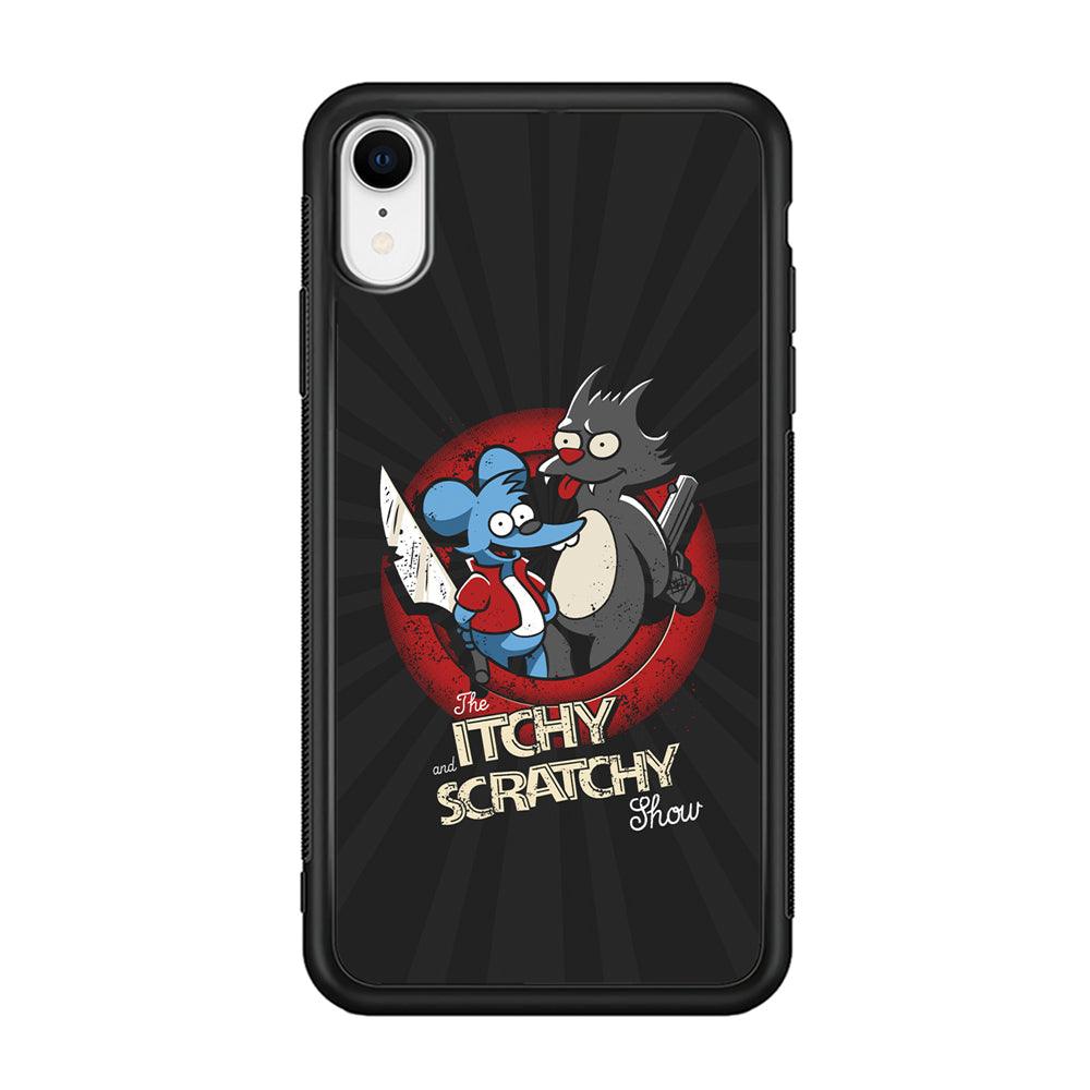 Itchy and Scratchy The Killer iPhone XR Case-Rubber Black (2D Case)-Oxvistore