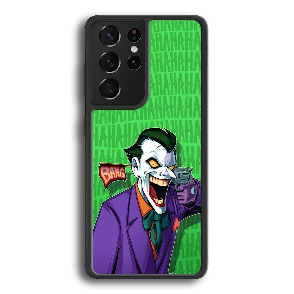 Joker Bang Your Enemy Samsung Galaxy S24 Ultra Case-Rubber Black (2D Case)-Oxvistore