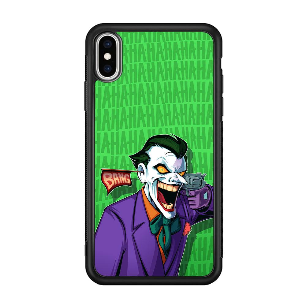 Joker Bang Your Enemy iPhone Xs Max Case-Rubber Black (2D Case)-Oxvistore