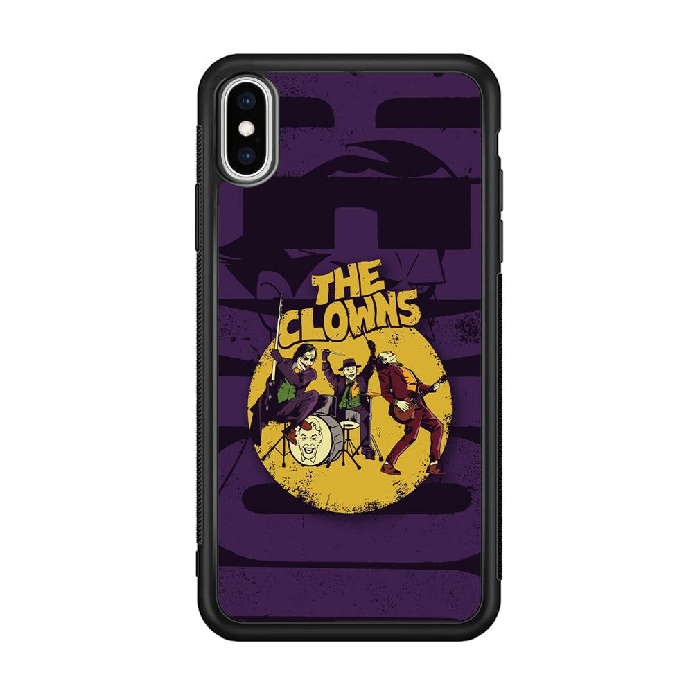 Joker Clown Feast Mode iPhone XS Case-Rubber Black (2D Case)-Oxvistore