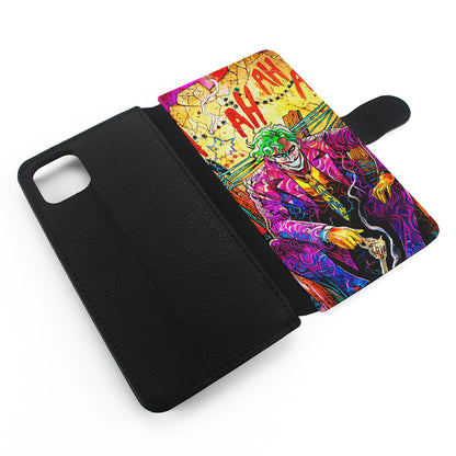 Joker Comics Colorful Flip Wallet Phone Case