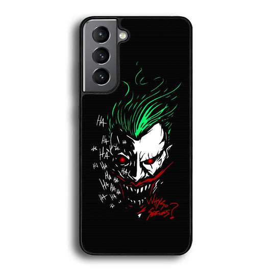 Joker Dark Silhouette Samsung Galaxy S22 Plus Case-Rubber Black (2D Case)-Oxvistore