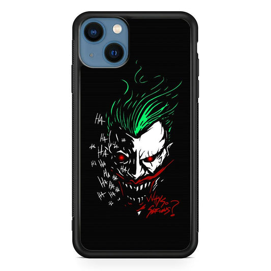 Joker Dark Silhouette iPhone 14 Plus Case-Rubber Black (2D Case)-Oxvistore