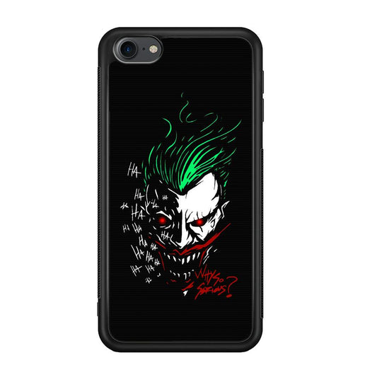 Joker Dark Silhouette iPod Touch 6 Case-Rubber Black (2D Case)-Oxvistore
