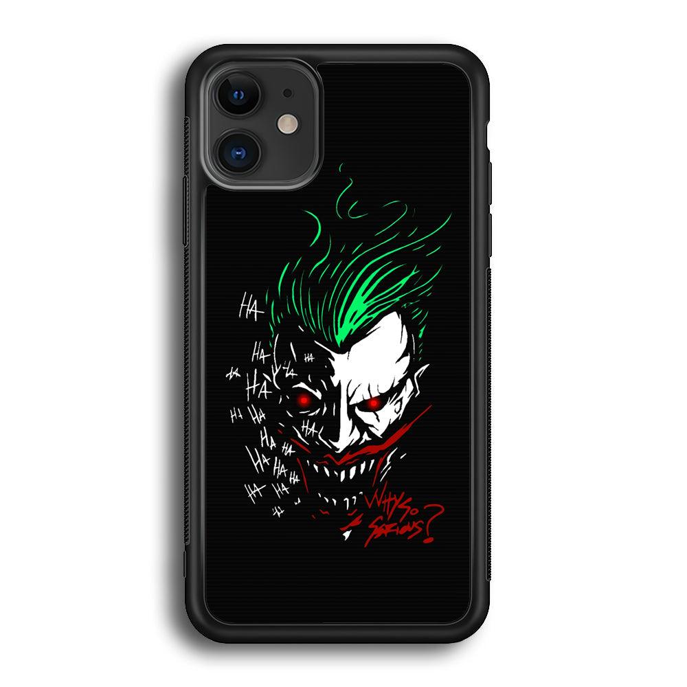 Joker Dark Silhouette iPhone 11 Case-Rubber Black (2D Case)-Oxvistore