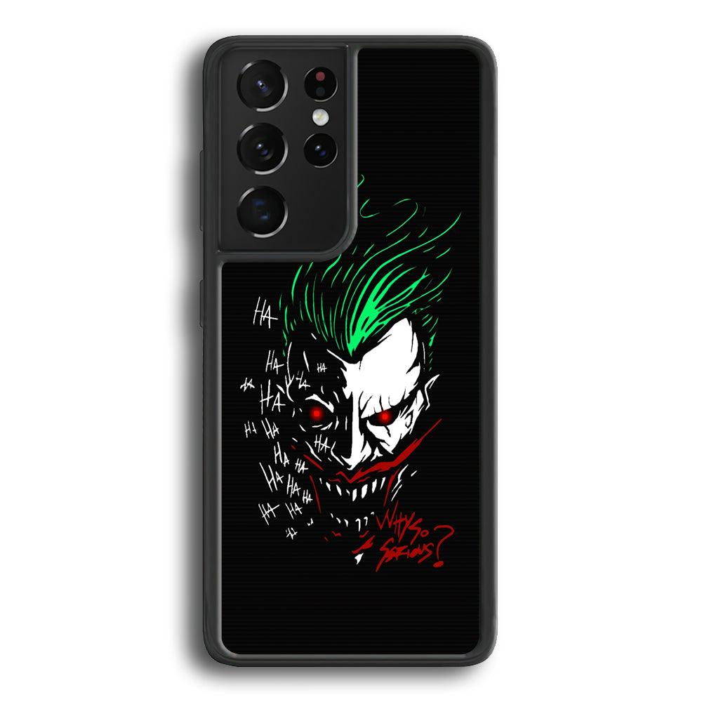 Joker Dark Silhouette Samsung Galaxy S23 Ultra Case-Rubber Black (2D Case)-Oxvistore