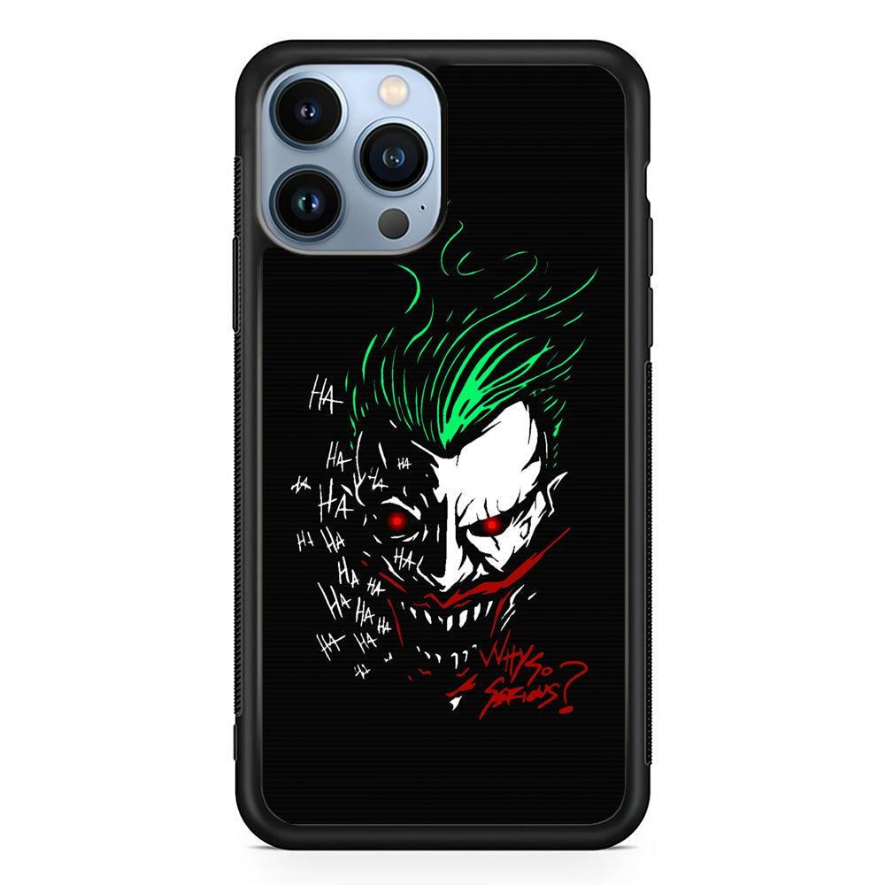 Joker Dark Silhouette iPhone 15 Pro Case-Rubber Black (2D Case)-Oxvistore
