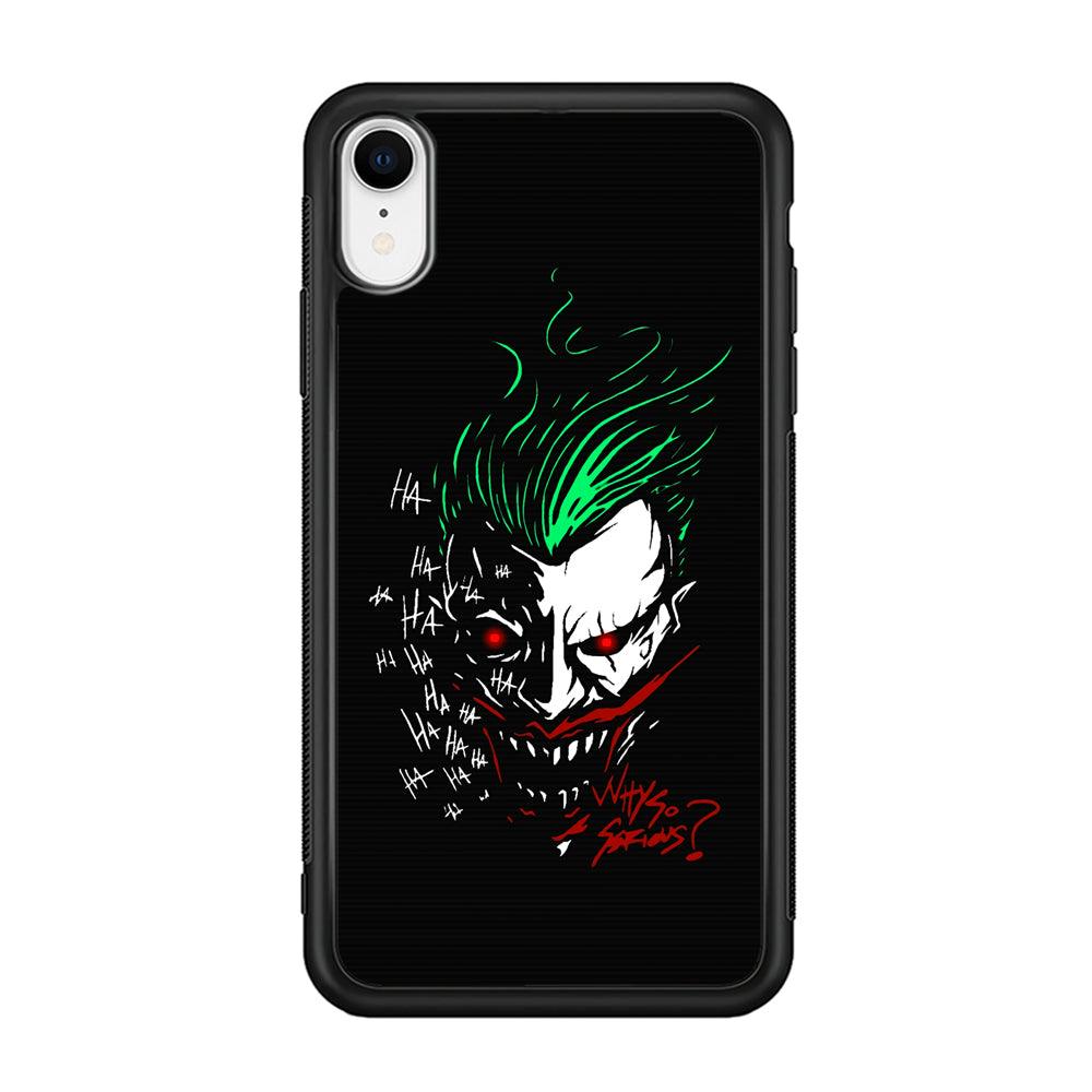 Joker Dark Silhouette iPhone XR Case-Rubber Black (2D Case)-Oxvistore