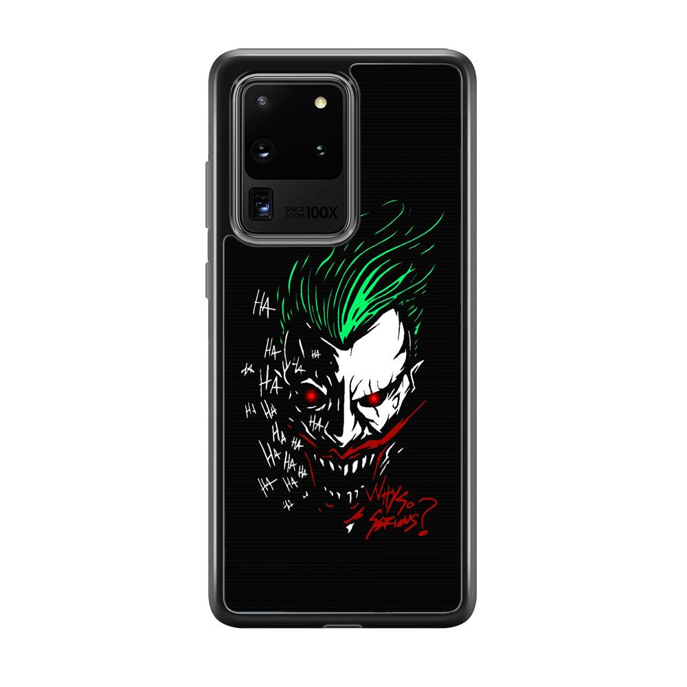 Joker Dark Silhouette Samsung Galaxy S20 Ultra Case-Rubber Black (2D Case)-Oxvistore
