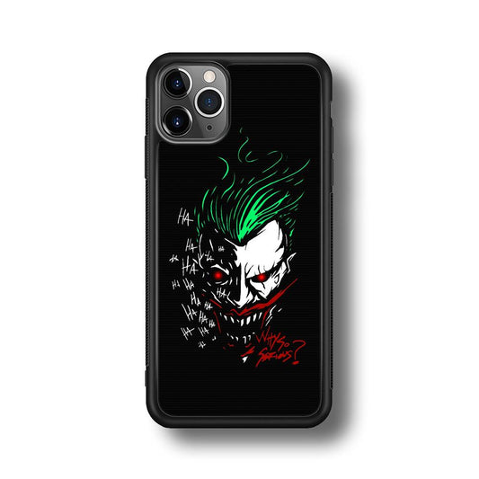 Joker Dark Silhouette iPhone 11 Pro Max Case-Rubber Black (2D Case)-Oxvistore
