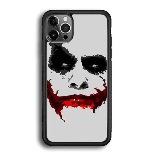 Joker Face of Seriousness iPhone 12 Pro Case-Rubber White (2D Case)-Oxvistore