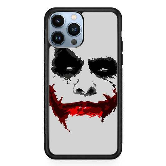 Joker Face of Seriousness iPhone 14 Pro Max Case-Rubber Black (2D Case)-Oxvistore