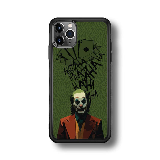 Joker Laugh in Silence iPhone 11 Pro Max Case-Rubber Black (2D Case)-Oxvistore