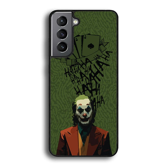 Joker Laugh in Silence Samsung Galaxy S22 Case-Rubber Black (2D Case)-Oxvistore