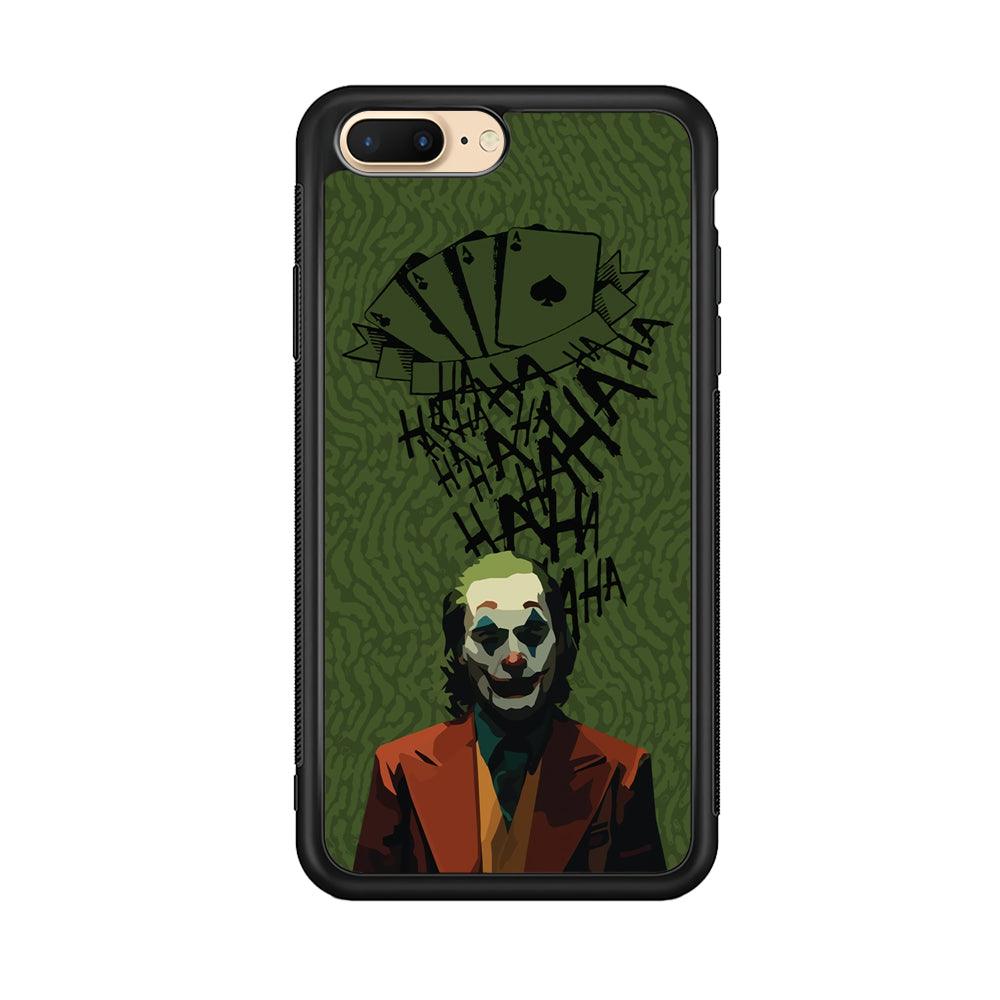 Joker Laugh in Silence iPhone 7 Plus Case-Rubber Black (2D Case)-Oxvistore