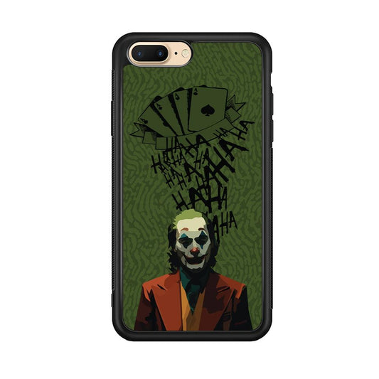 Joker Laugh in Silence iPhone 7 Plus Case-Rubber Black (2D Case)-Oxvistore