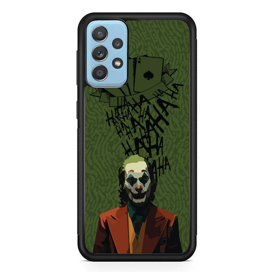 Joker Laugh in Silence Samsung Galaxy A72 Case-Rubber Black (2D Case)-Oxvistore