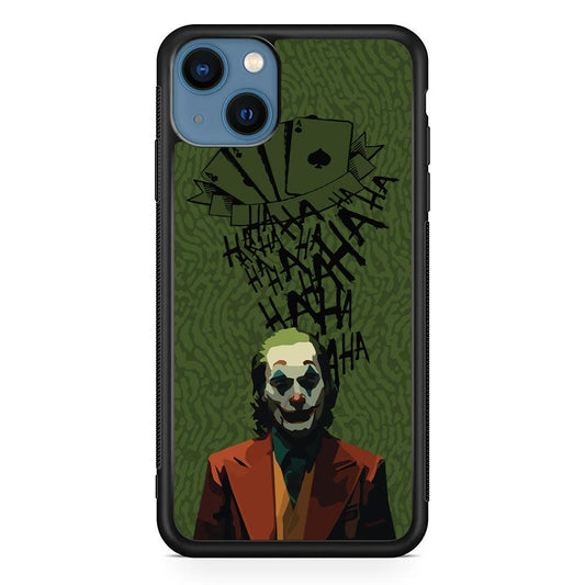 Joker Laugh in Silence iPhone 14 Case-Rubber Black (2D Case)-Oxvistore