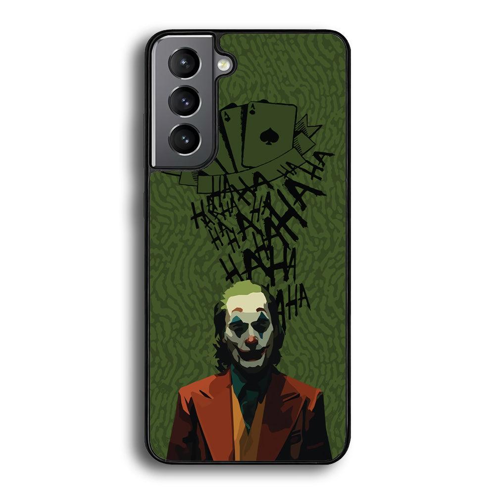 Joker Laugh in Silence Samsung Galaxy S24 Case-Rubber Black (2D Case)-Oxvistore