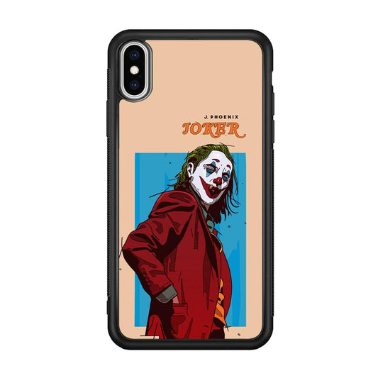 Joker Make The Great Smile iPhone XS Case-Rubber Black (2D Case)-Oxvistore