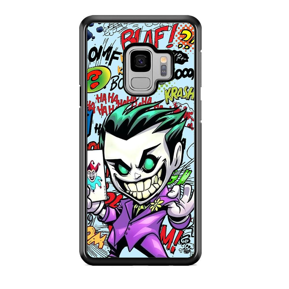 Joker Cartoon Smily Bomb Samsung Galaxy S9 Case-Rubber Black (2D Case)-Oxvistore