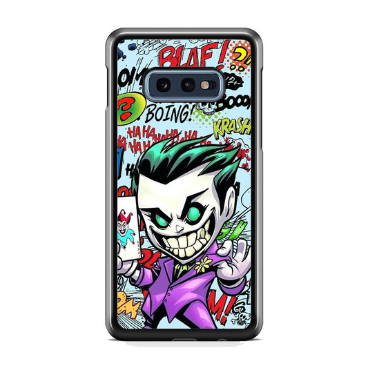 Joker Cartoon Smily Bomb Samsung Galaxy S10E Case-Rubber White (2D Case)-Oxvistore