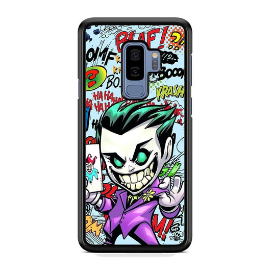 Joker Cartoon Smily Bomb Samsung Galaxy S9 Plus Case-Rubber Black (2D Case)-Oxvistore