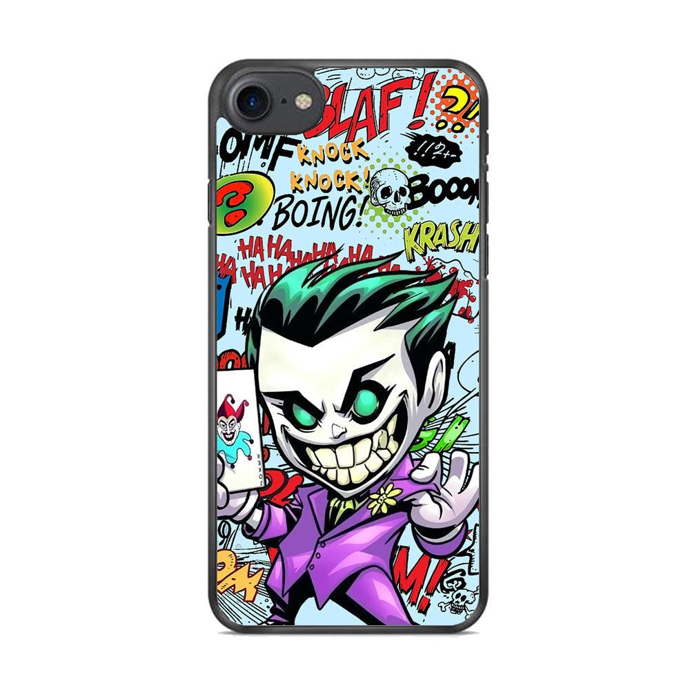 Joker Cartoon Smily Bomb iPhone 7 Case-Rubber White (2D Case)-Oxvistore