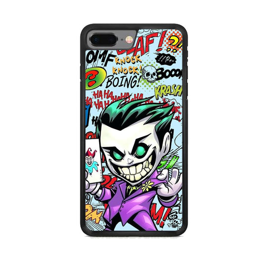 Joker Cartoon Smily Bomb iPhone 8 Plus Case-Tempered Glass Case-Oxvistore