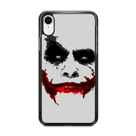 Joker Face of Seriousness iPhone XR Case-Rubber Black (2D Case)-Oxvistore