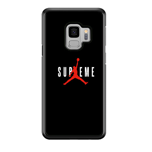 Jordan X Supreme Black Background Samsung Galaxy S9 Case-Rubber Black (2D Case)-Oxvistore