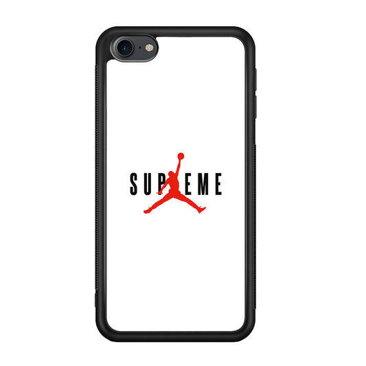 Jordan X Supreme White Background iPod Touch 6 Case-Rubber Black (2D Case)-Oxvistore