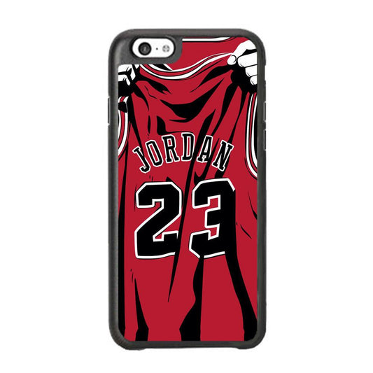 Jordan Jersey 23 iPhone 6 Plus | 6s Plus Case-Rubber White (2D Case)-Oxvistore