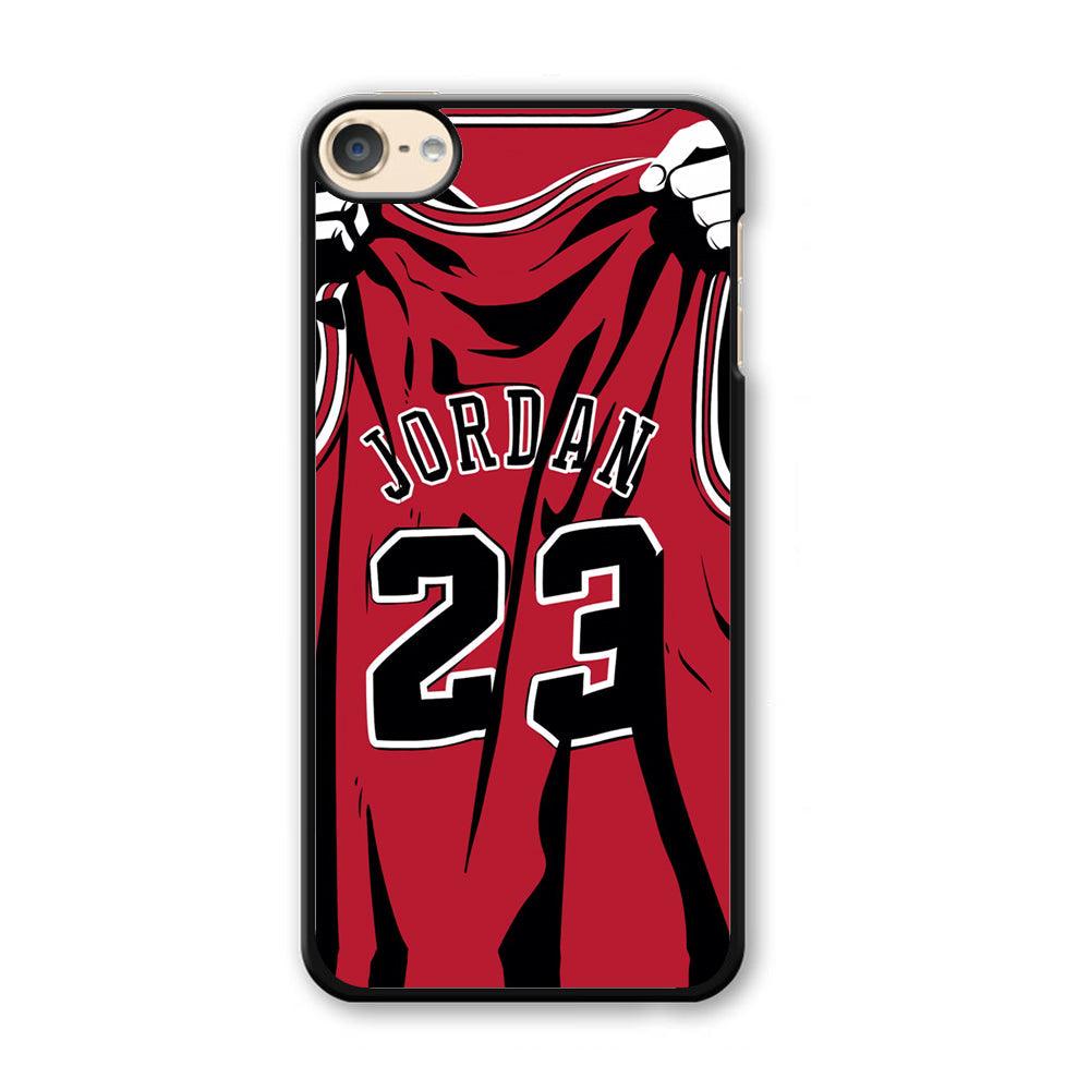 Jordan Jersey 23 iPod Touch 6 Case-Plastic Black (2D Case)-Oxvistore