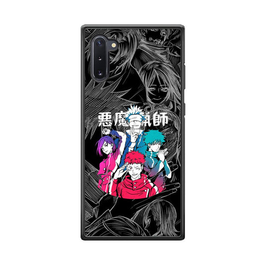 Jujutsu Kaisen Coloring Friendship Samsung Galaxy Note 10 Case-Rubber Black (2D Case)-Oxvistore