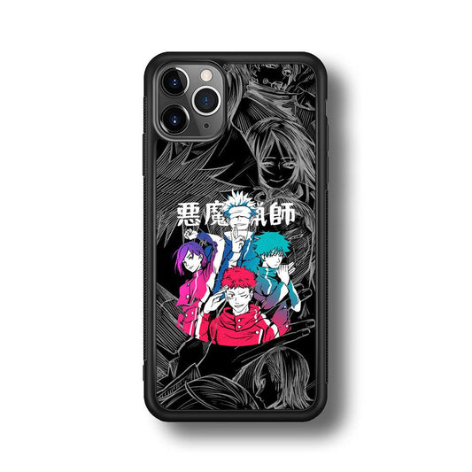 Jujutsu Kaisen Coloring Friendship iPhone 11 Pro Max Case-Rubber Black (2D Case)-Oxvistore