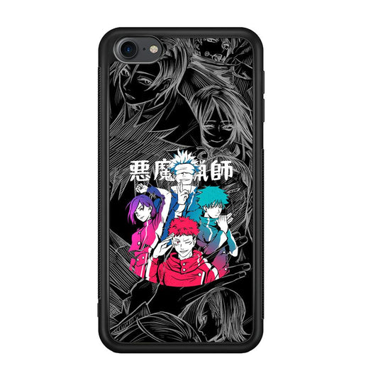 Jujutsu Kaisen Coloring Friendship iPod Touch 6 Case-Rubber Black (2D Case)-Oxvistore