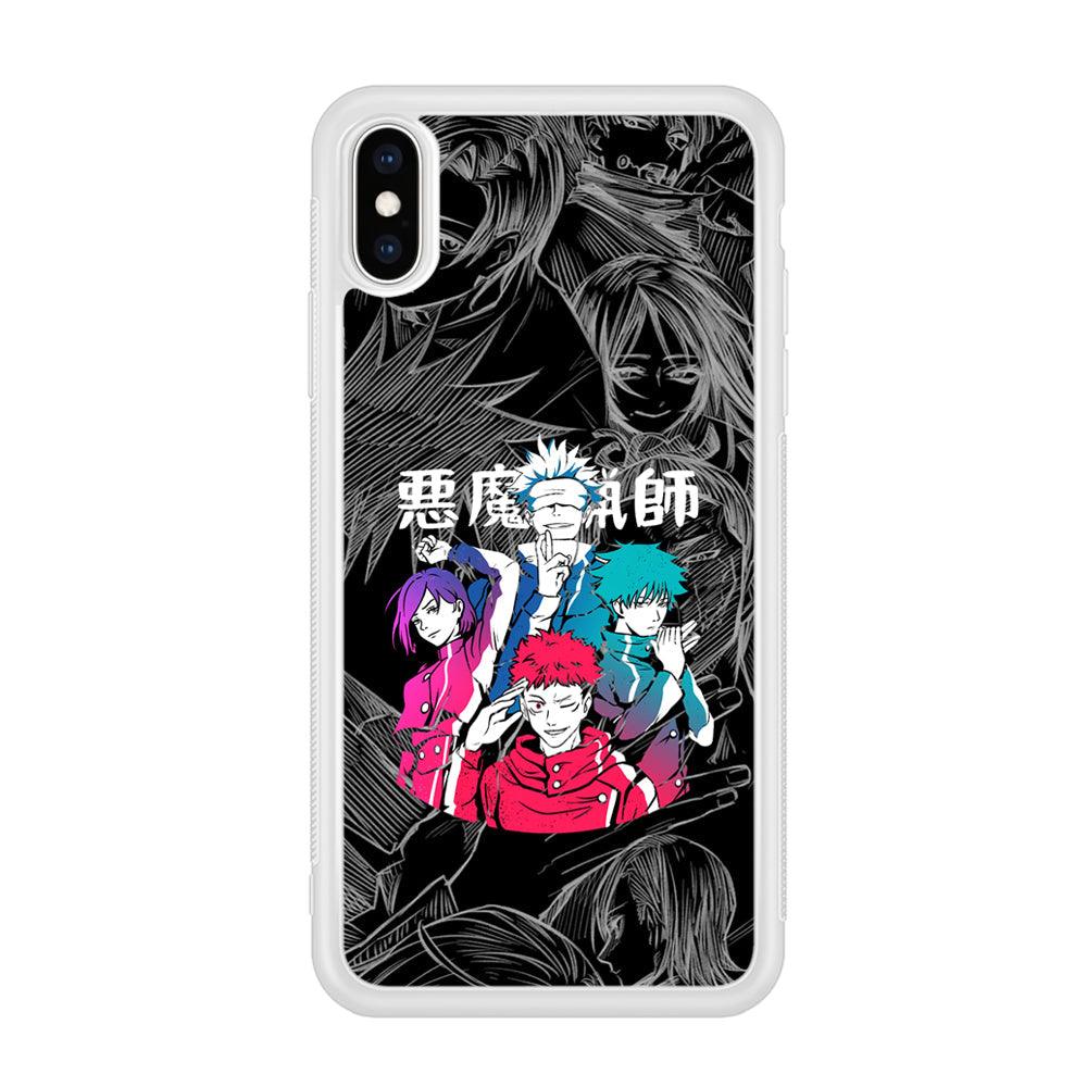 Jujutsu Kaisen Coloring Friendship iPhone X Case-Oxvistore