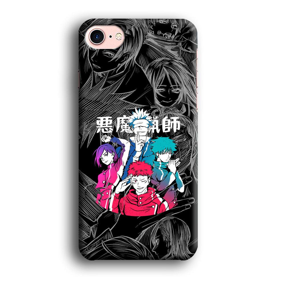 Jujutsu Kaisen Coloring Friendship iPhone 8 Case-Oxvistore