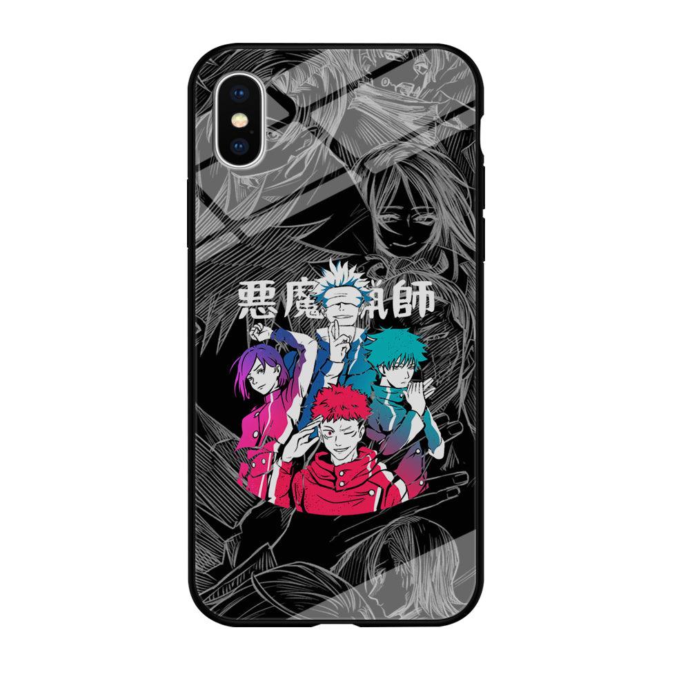 Jujutsu Kaisen Coloring Friendship iPhone X Case-Oxvistore