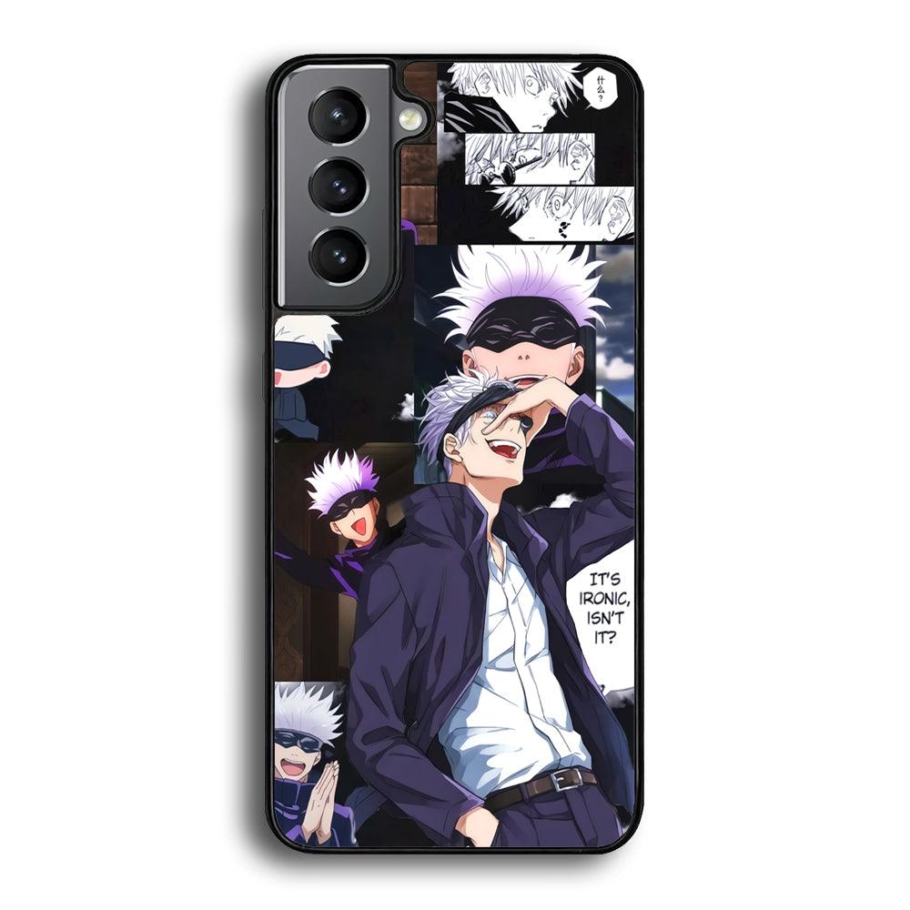 Jujutsu Kaisen Gojo Thinks Ironic Samsung Galaxy S21 Plus Case-Oxvistore