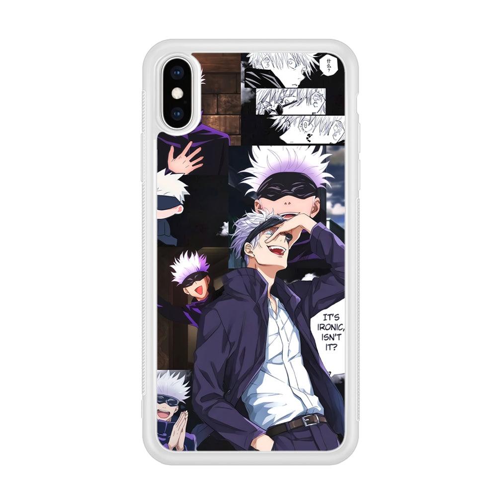 Jujutsu Kaisen Gojo Thinks Ironic iPhone X Case-Oxvistore