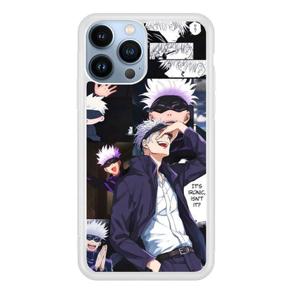 Jujutsu Kaisen Gojo Thinks Ironic iPhone 15 Pro Case-Oxvistore